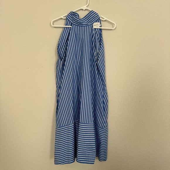 NEW FABIANA PIGNA women's dress in striped indigo M - Picture 7 of 10
